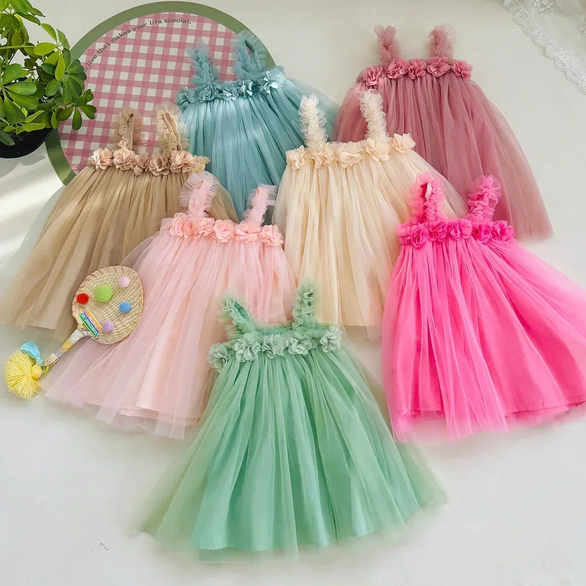 Luisa Tulle Flowers Kids' Dress Fairy Collection Magic Tree Kids Luisa Tulle Flowers Kids' Dress Fairy Collection Magic Tree Kids