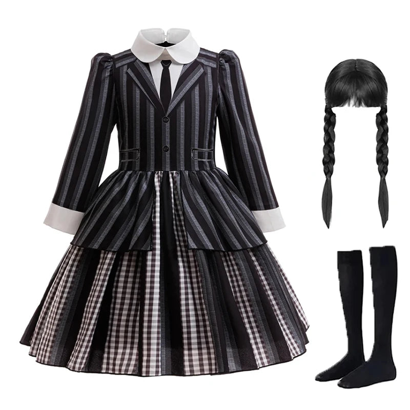 Striped Gothic Costume Dress