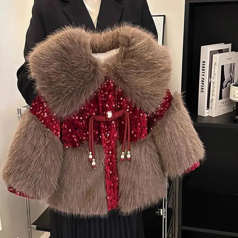 Velvet Blossom Winter Coat