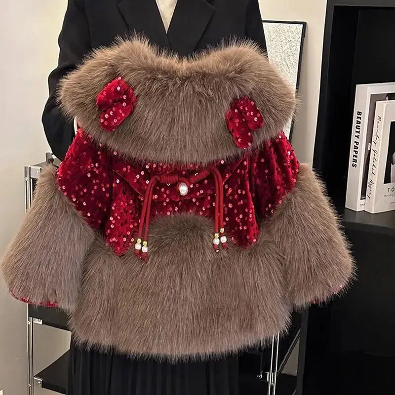 Velvet Blossom Winter Coat