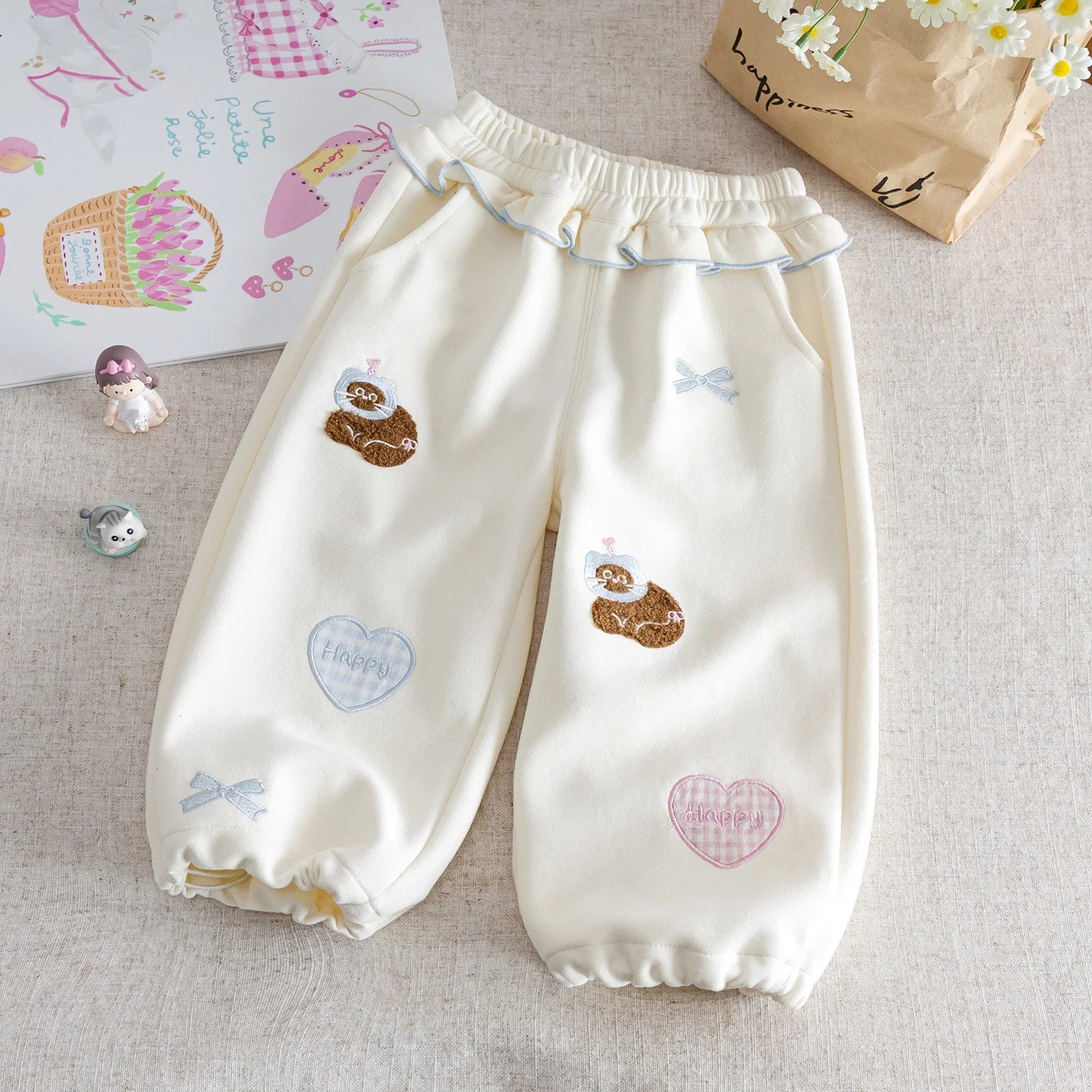Happy Kitty Ruffle Pants