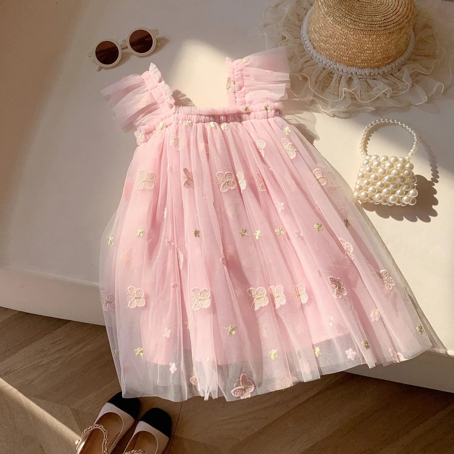 Girls’ Butterfly Tulle Princess Dress