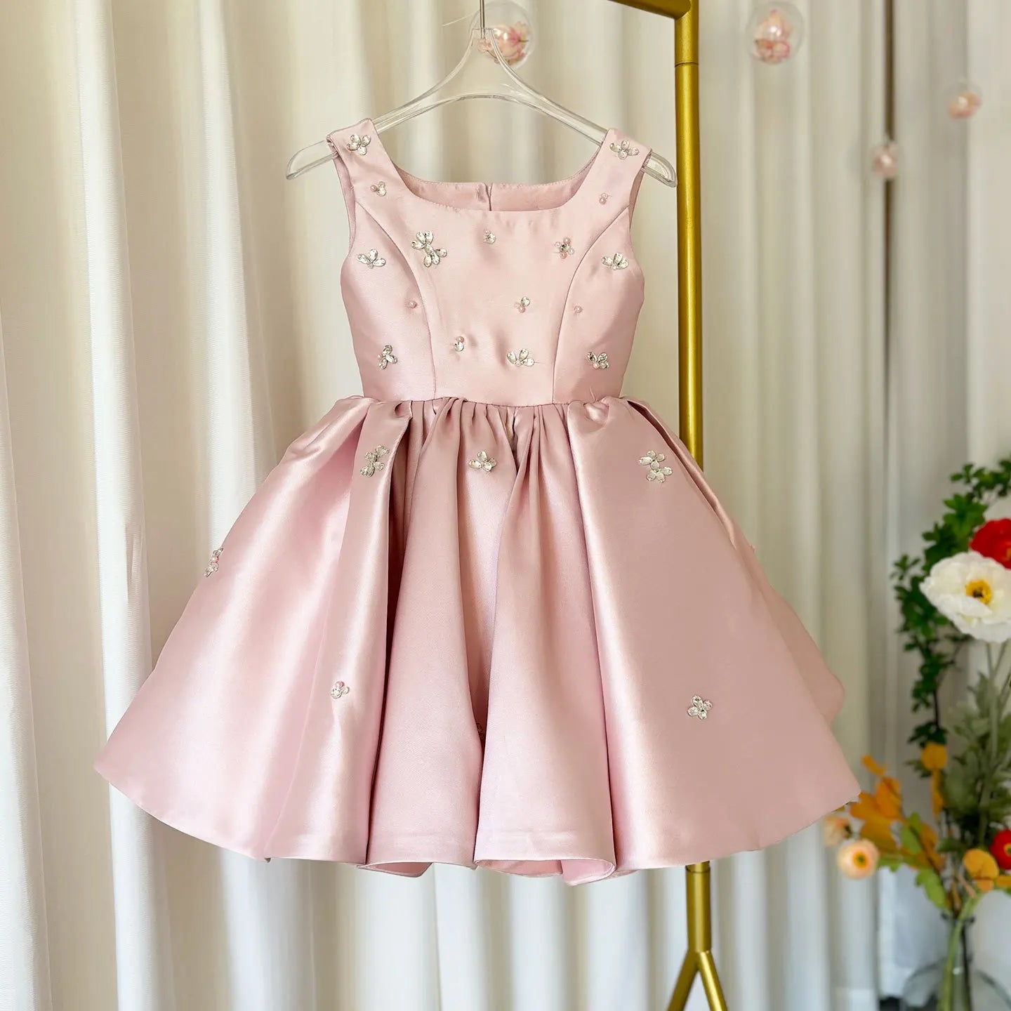 Blush Bloom Crystal Dress