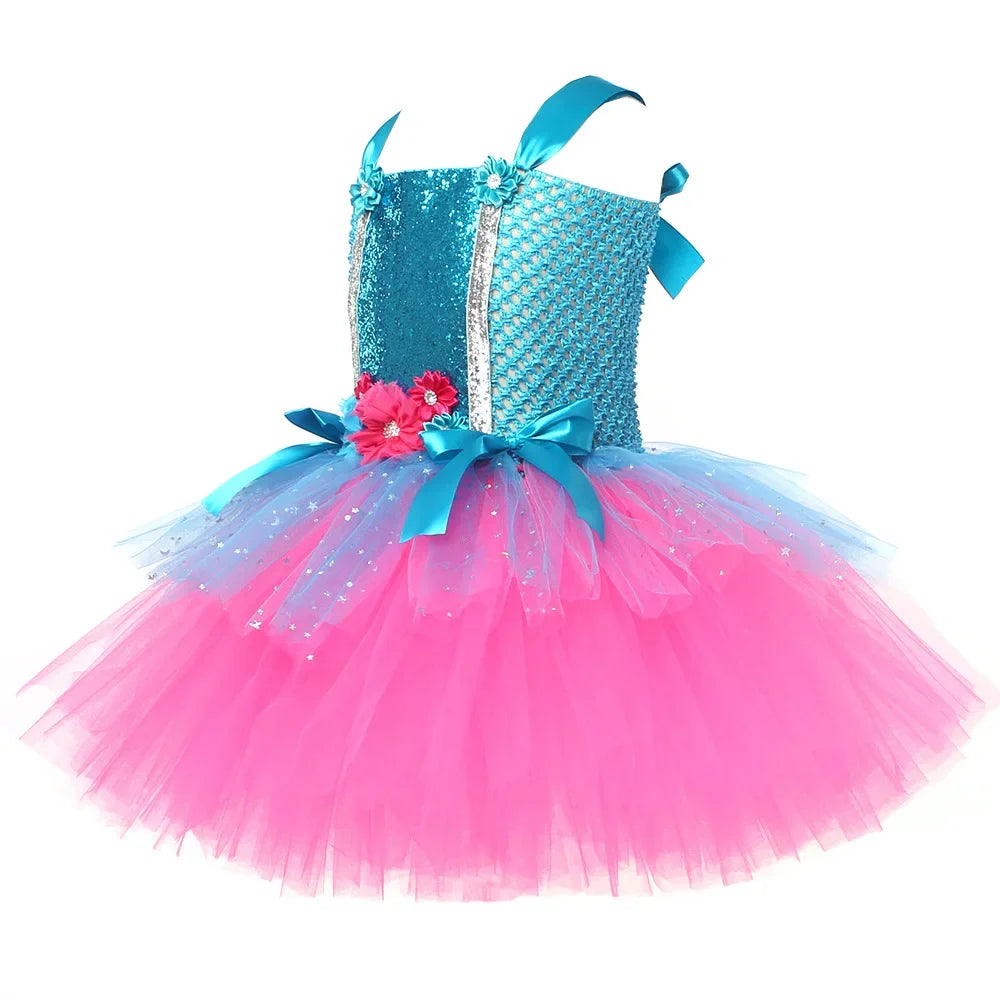 Glitter Troll-Inspired Kids Costume