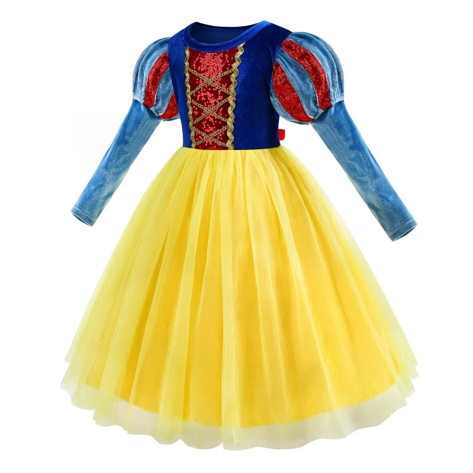 Autumn Forest Princess Dress for girls, detail view – Magic Tree Kids