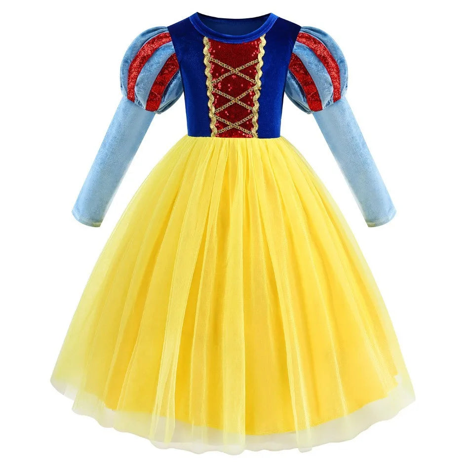 Autumn Forest Princess Dress for girls, close-up β Magic Tree Kids