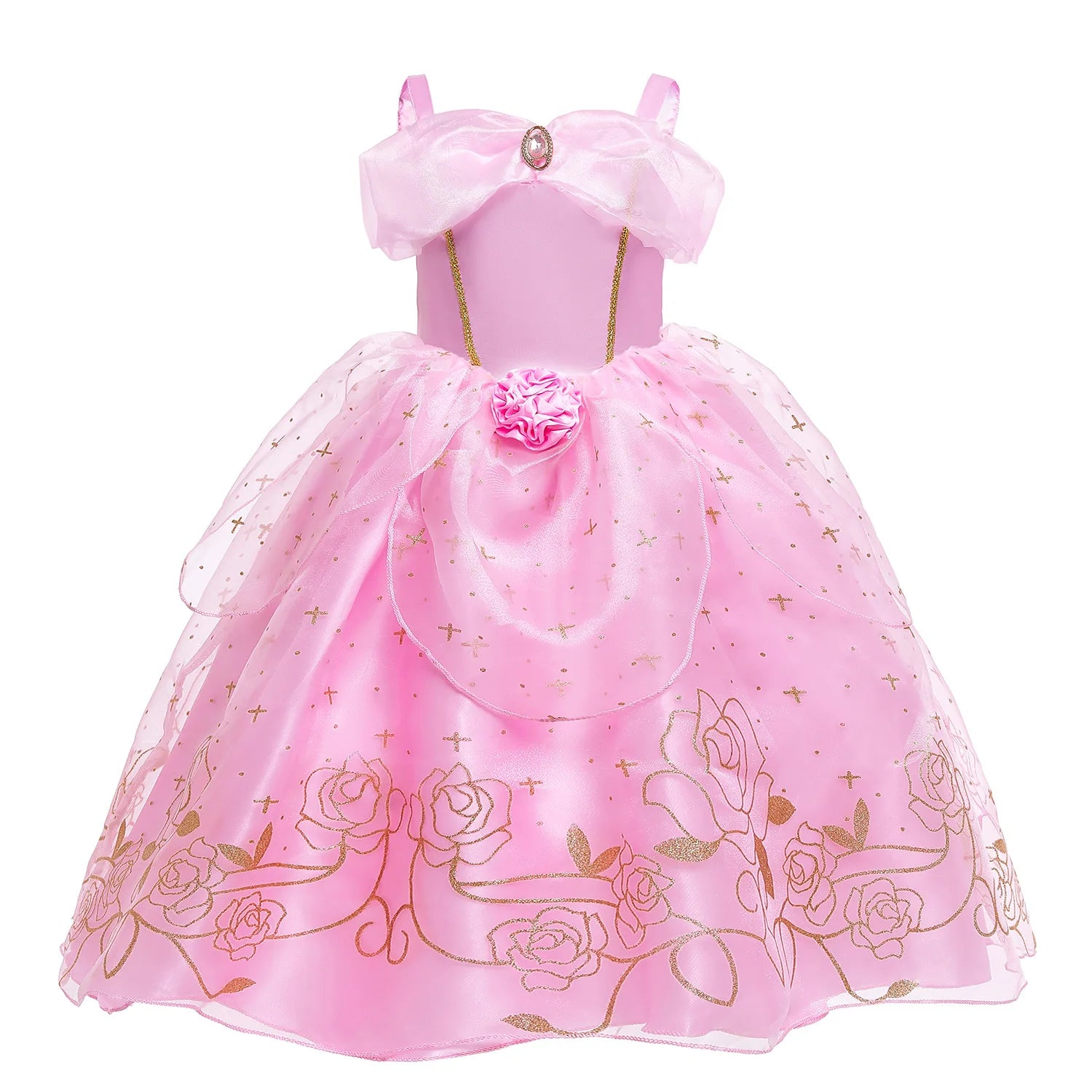Blush Rose Princess Costume for girls, close-up β Magic Tree Kids