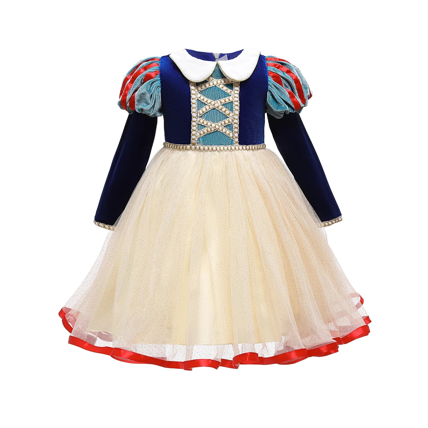 Classic Storybook Princess Long Sleeve Dress for girls, front view – Magic Tree Kids