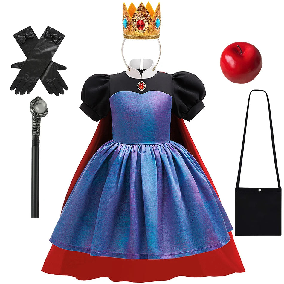 Dark queen role play dress-up costume detail view
