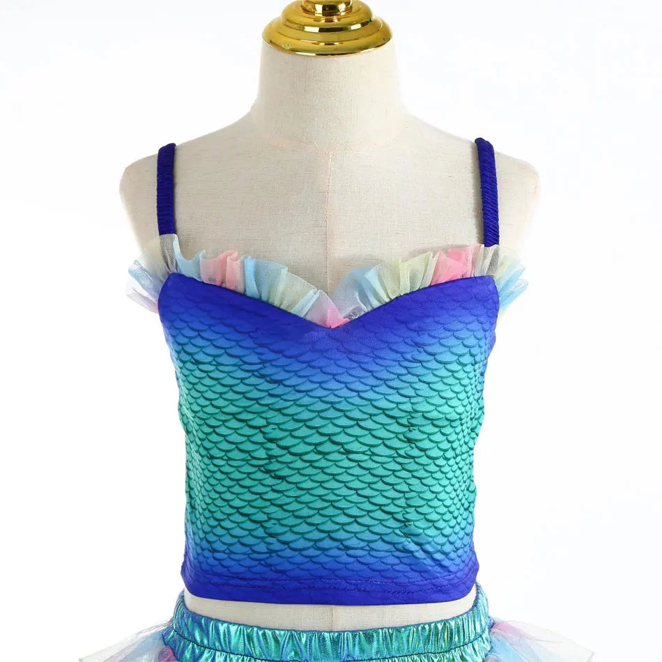 Enchanted Rainbow Mermaid costume for girls, full outfit β Magic Tree Kids