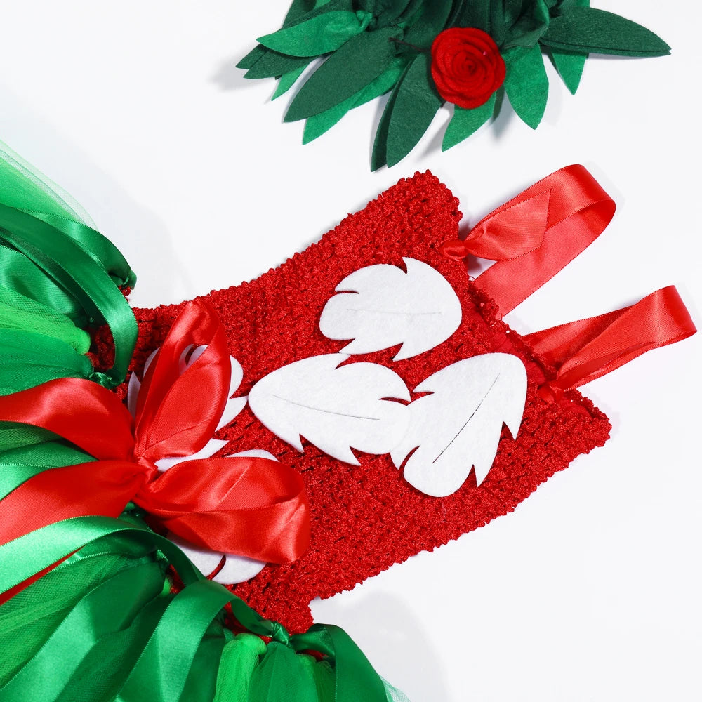 Hawaiian Island Girl costume with flower tiara, close-up β Magic Tree Kids