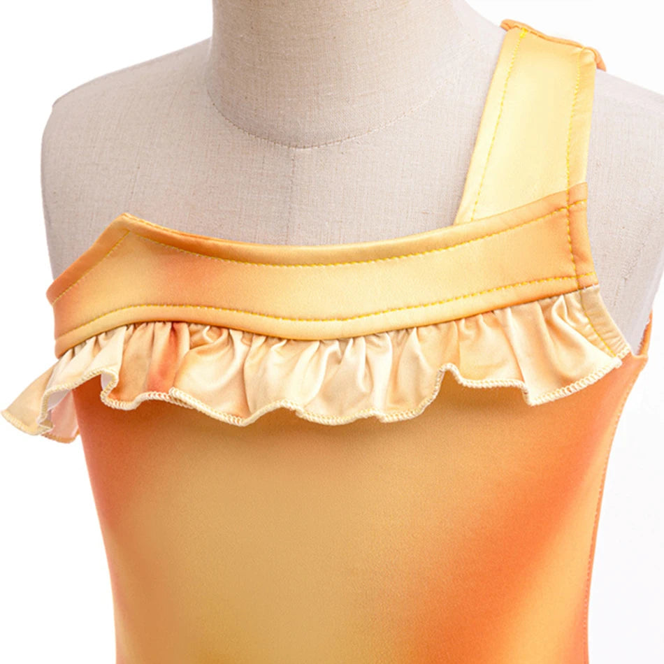 Earthy-toned nature princess costume dress for dress-up play