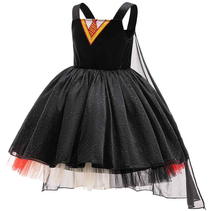 Little wizard school dress-up set with mesh ball-gown skirt and cloak from Magic Tree Kids