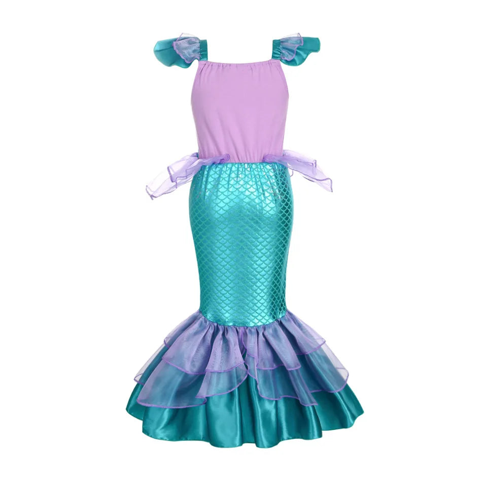 Magical Mermaid princess costume for girls, detail view – Magic Tree Kids
