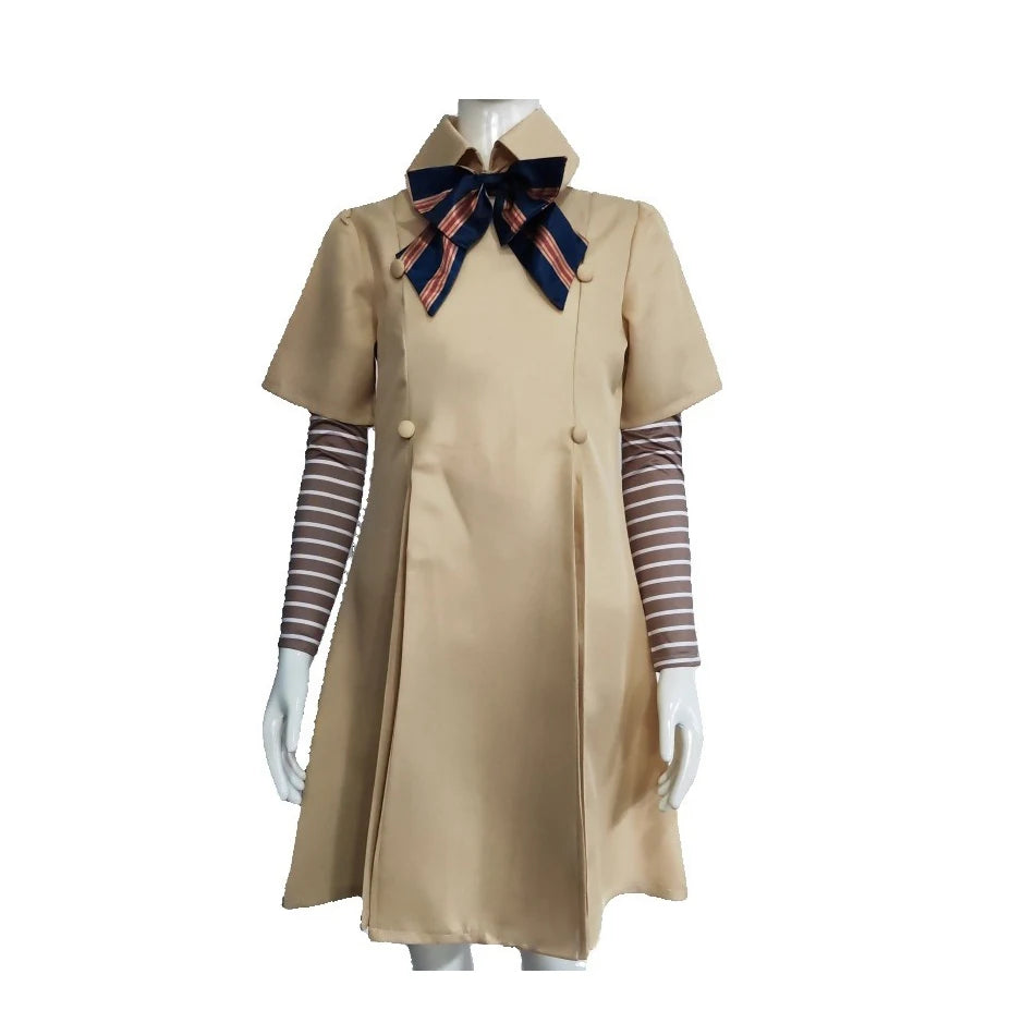 Girls' Little Doll Bow Dress A-line Halloween costume with turn-down collar by Magic Tree Kids