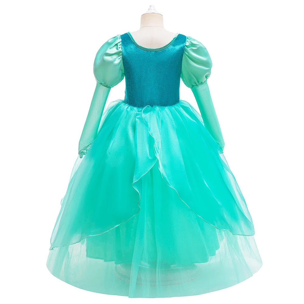 Ocean Pearl princess costume set for girls, front view – Magic Tree Kids