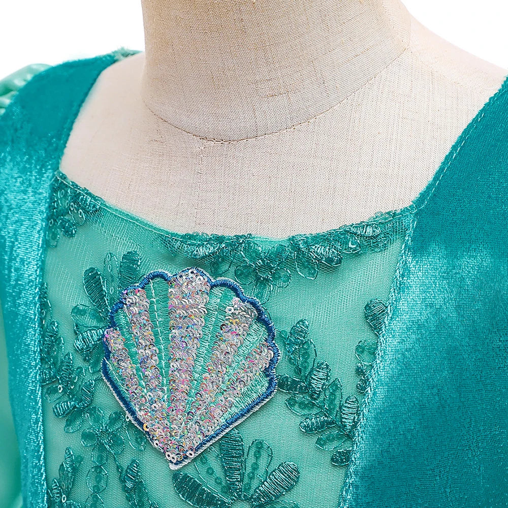 Ocean Pearl princess costume set for girls, detail view – Magic Tree Kids