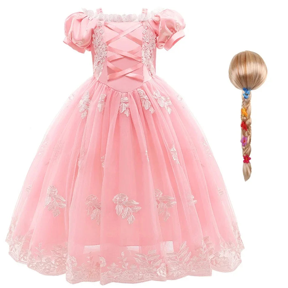 Pink Princess Costume for girls, front view – Magic Tree Kids