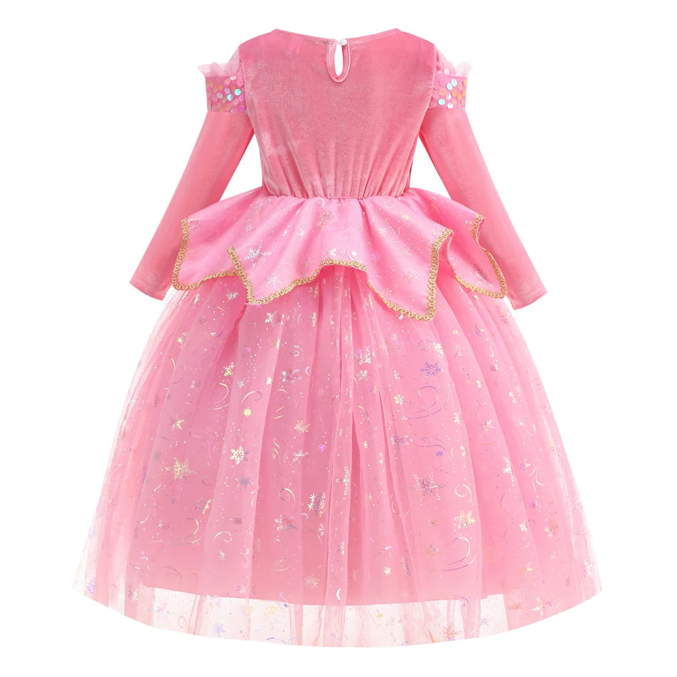 Pink Princess Costume for Girls, detail view – Magic Tree Kids