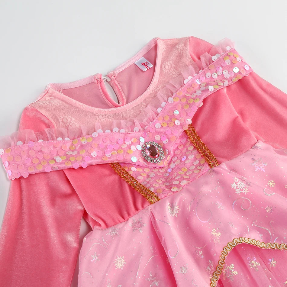 Pink Princess Costume for Girls, back view – Magic Tree Kids