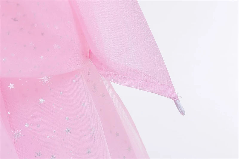 Pink Princess starry gown for girls, styling detail – Magic Tree Kids