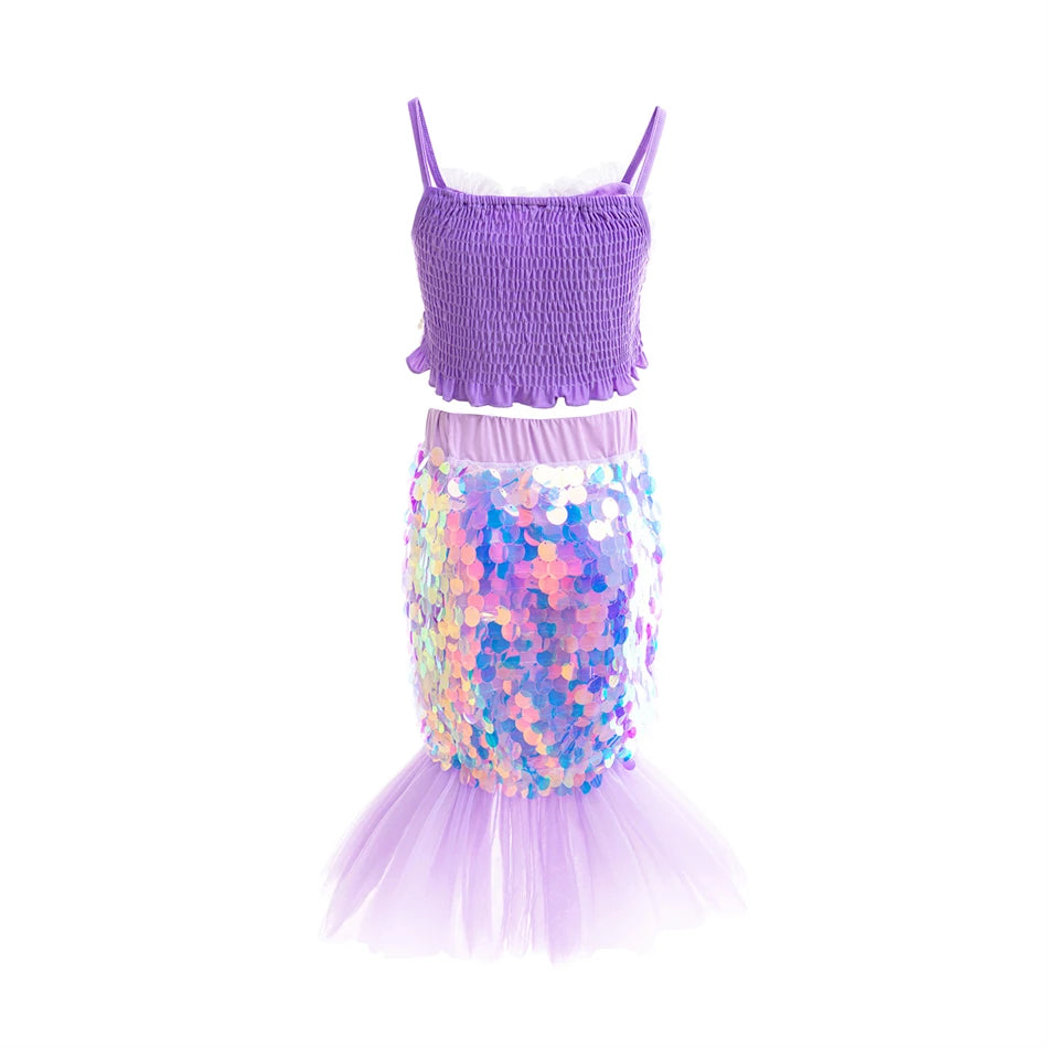 Rainbow Mermaid set for girls, detail view – Magic Tree Kids