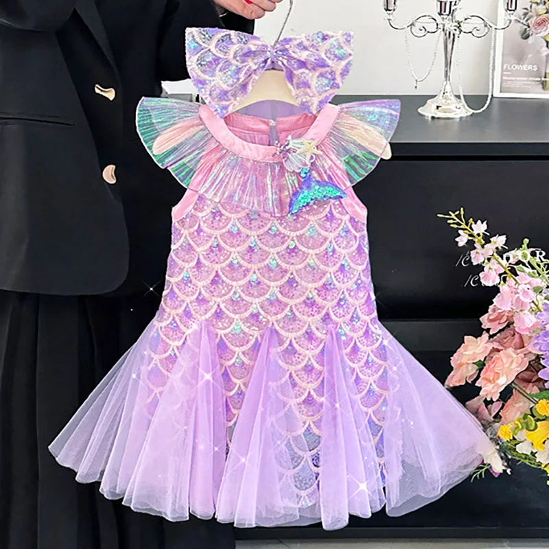 Seashell Sparkle dress for girls – Magic Tree Kids