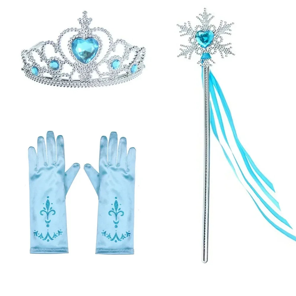 Sky blue ball-gown silhouette princess dress for parties and dress-up