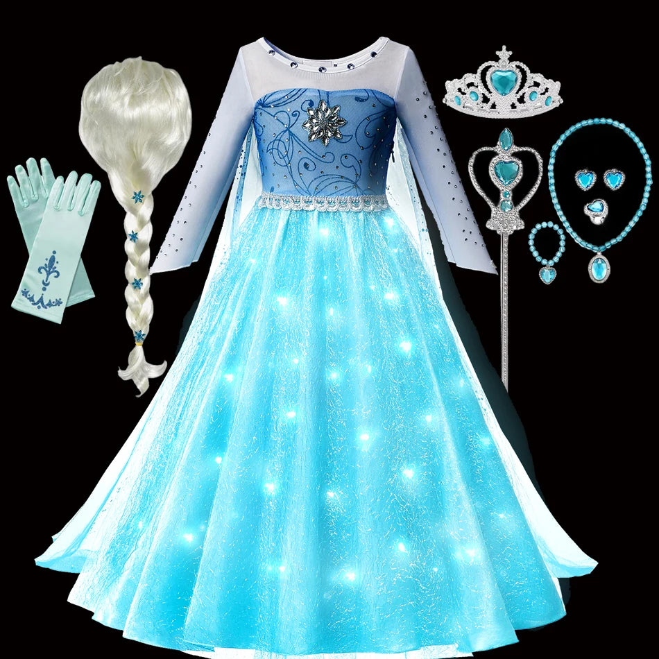 Snowlight Princess gown for girls, styling detail – Magic Tree Kids