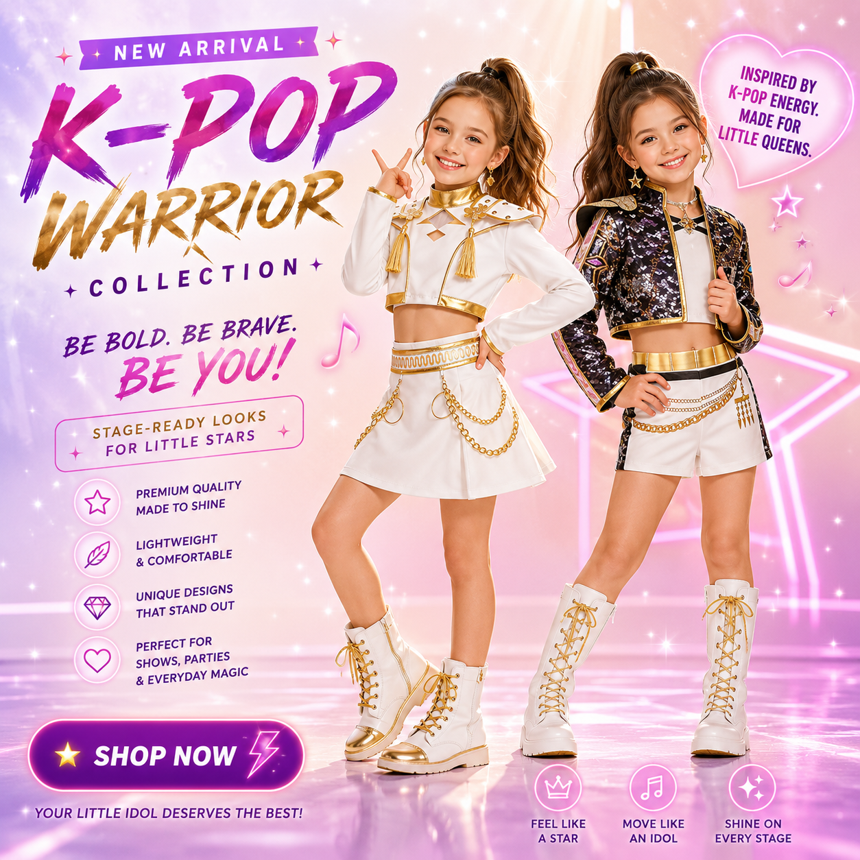K-Pop Warriors Costumes for Girls