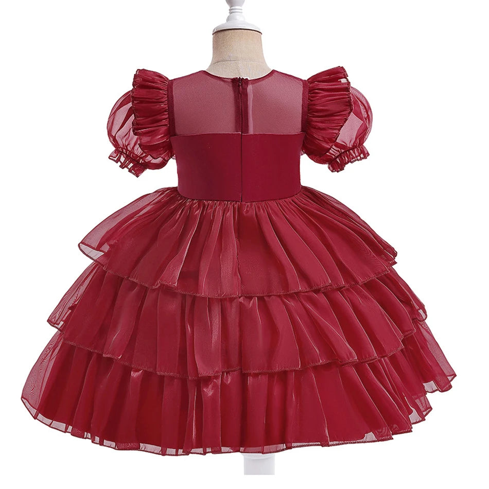 Holiday Ruffle Bow Dress