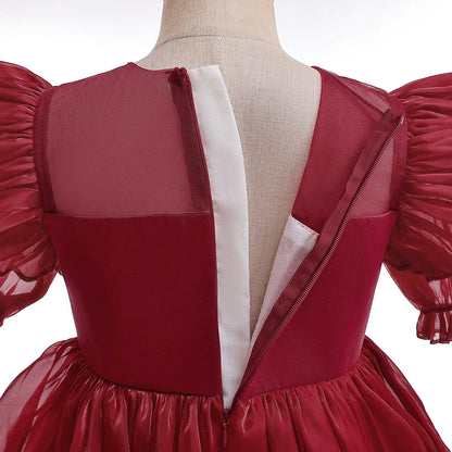 Holiday Ruffle Bow Dress