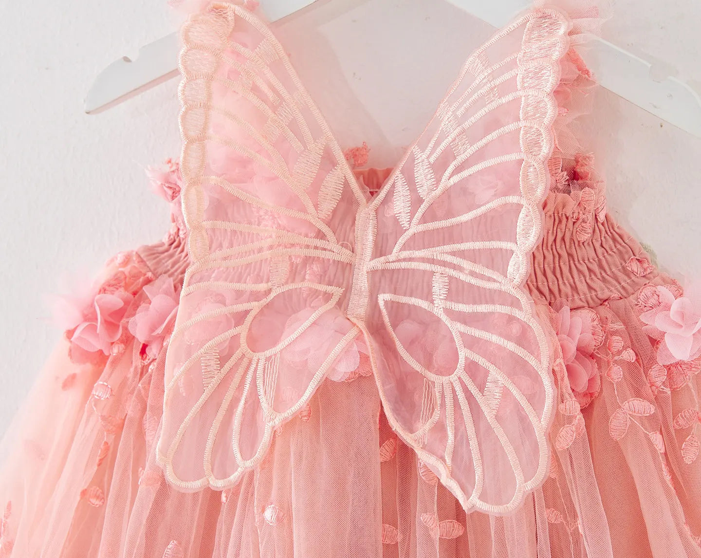 Girls’ Pink Butterfly Princess Dress