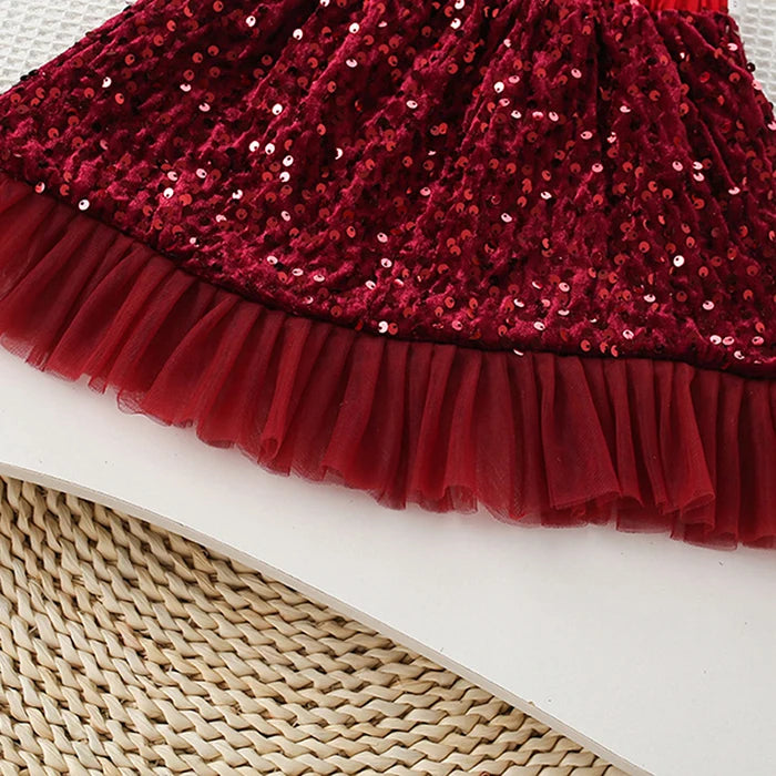 Set lavorato a maglia scintillante per le feste per ragazze