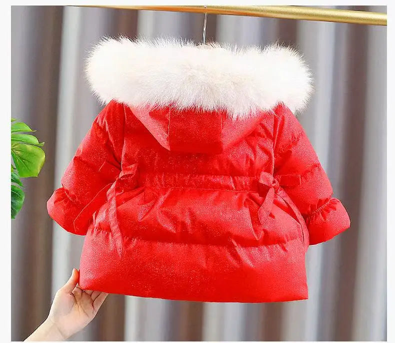 Little Snowberry Red Winter Coat