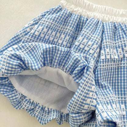 Blue Garden – Light Blue Gingham Girls Set