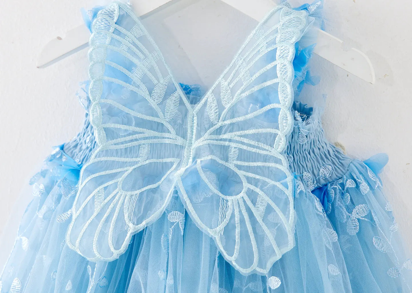 Girls’ Blue Butterfly Princess Dress