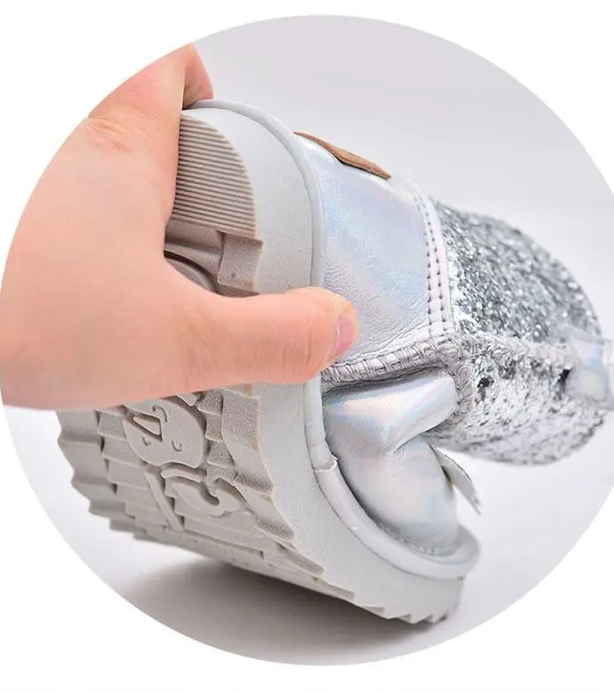 Snow Queen Girls’ Silver Winter Boots