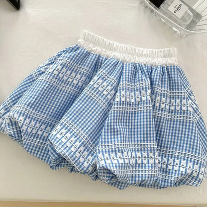 Blue Garden – Light Blue Gingham Girls Set