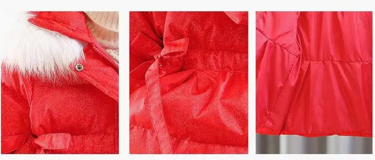 Little Snowberry Red Winter Coat