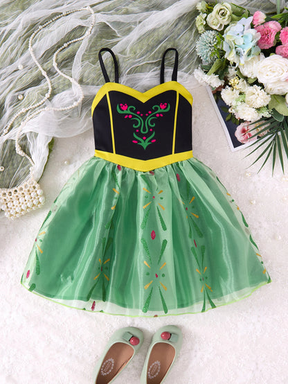 Green Princess Girls’ Dress