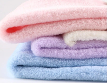 3-Piece Light Blue Winter Hat, Scarf & Gloves Set for Kids