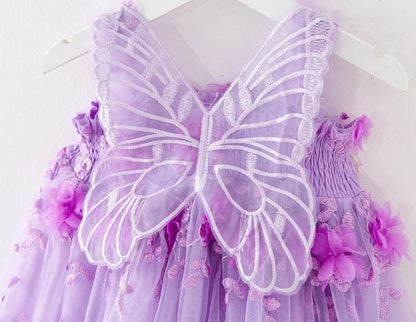 Girls’ Lavender Butterfly Princess Dress