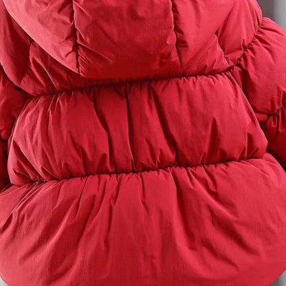 Cherry Bow Puff Coat