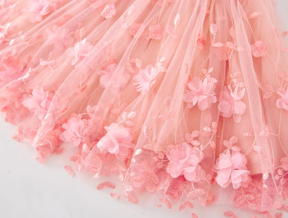 Girls’ Pink Butterfly Princess Dress