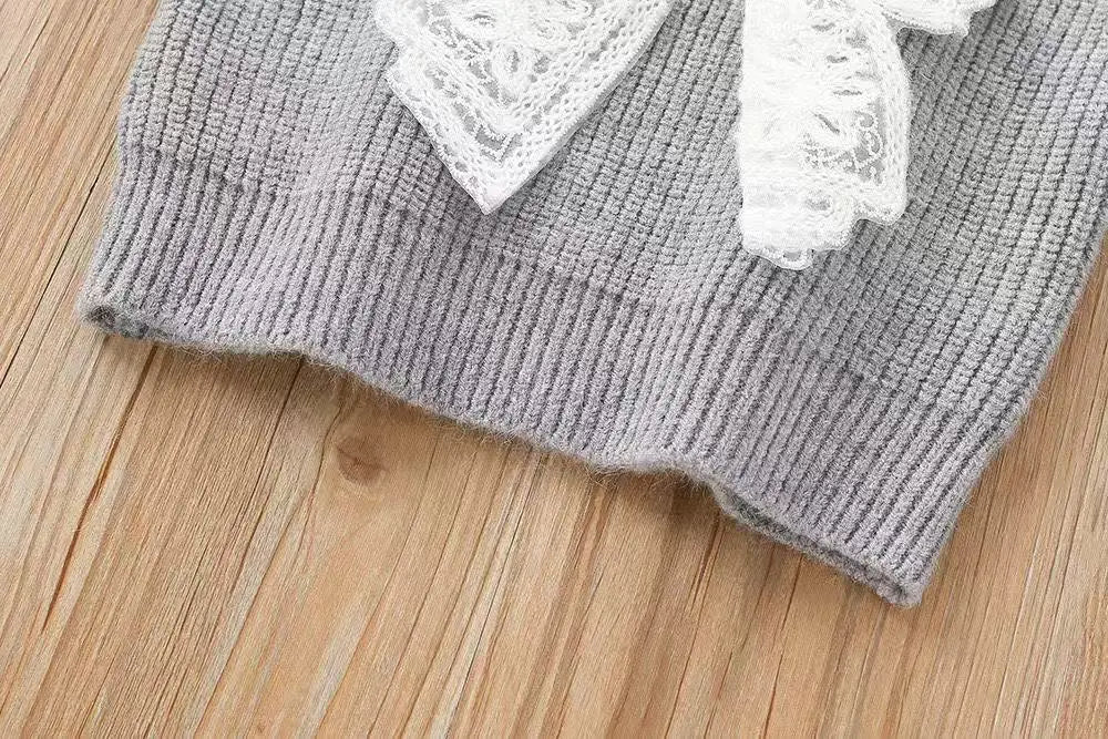 Glitzer-Schleifen-Strickset für Mädchen