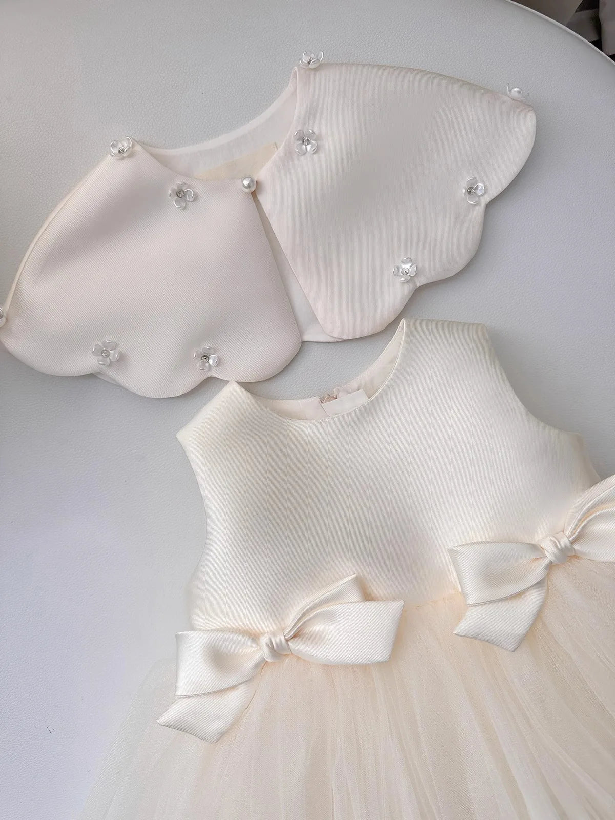 Ivory Pearl Petal Dress