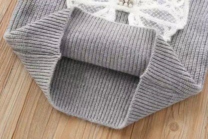 Glitzer-Schleifen-Strickset für Mädchen