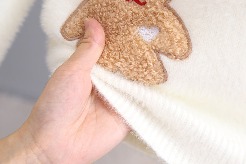 Teddy Patch Knit Sweater