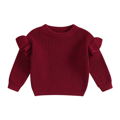Ruffle Hug Knit Sweater Sweetness